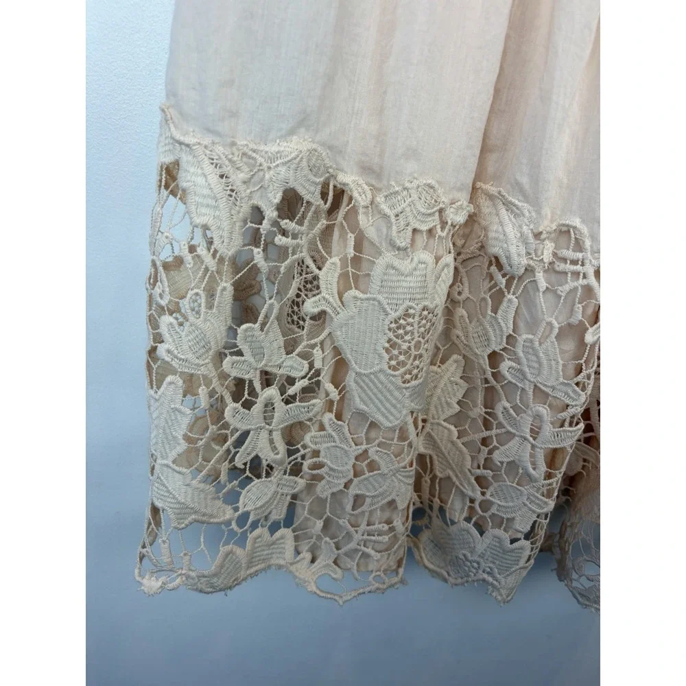 Anthropologie Magnolia Lace Dress Holding Horses Womens 4 Mini Milkmaid Boho